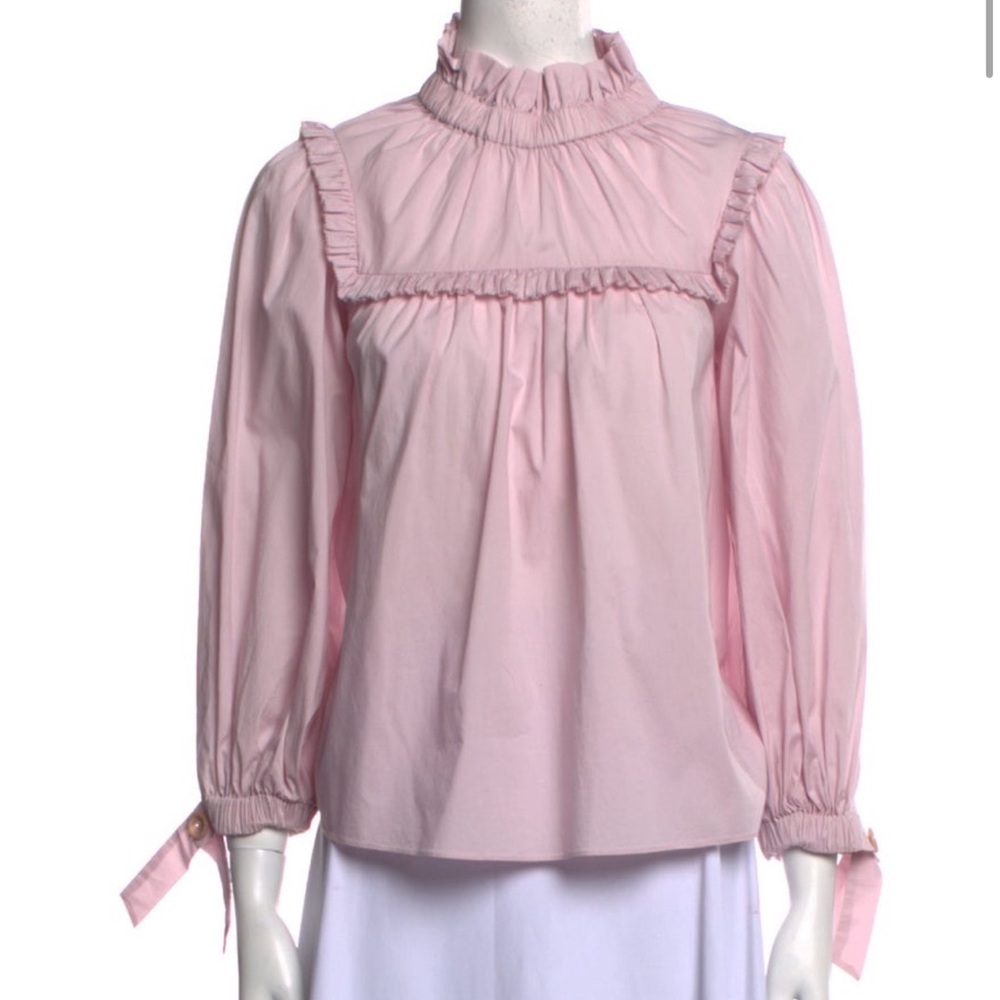 Sea New York
Mock Neck Three-Quarter Sleeve Blouse